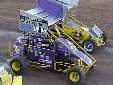 Another bike motor midget - This is Nick Mey's Suz 1100 powered car seen regulary at Rustenburg Raceway, the headers can be seen under the nose cowling, note the absence of a steering wheel!